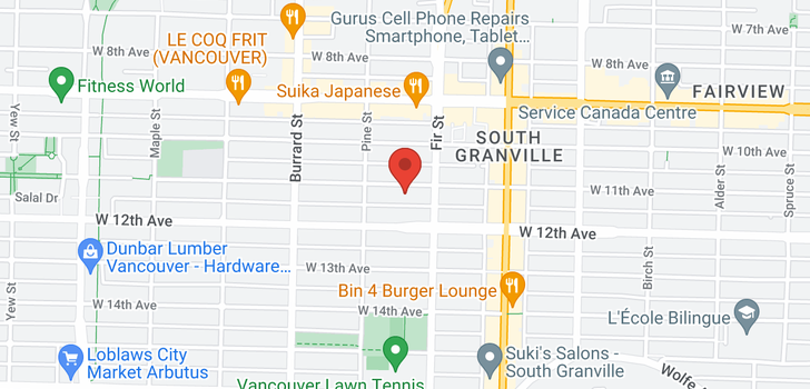 map of 204 1640 W 11TH AVENUE
